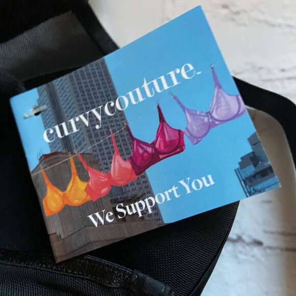 **Curvy Couture** 1311 Sheer Mesh Unlined Underwire Bra Black Hue 32H NWT - Picture 4 of 5